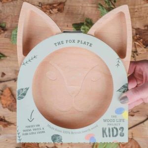 wooden fox plate
