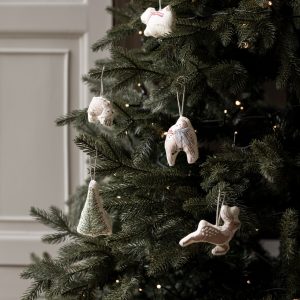 Embroidered Christmas decorations