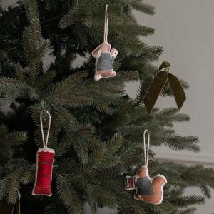 Embroidered Christmas decorations