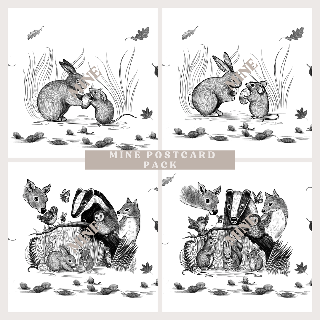 Mine postcard pack